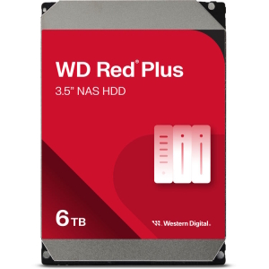 Жесткий диск HDD 6TB WD Red Plus NAS WD60EFZX, 128MB, 5600RPM, SATA3 6.0Gb/s, 3.5"