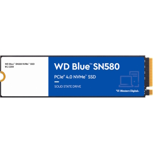 Твердотельный накопитель SSD 1TB WD Blue SN580 M.2 2280 PCIe 4.0 x4 NVMe 1.3, Read/Write up to 4150M...