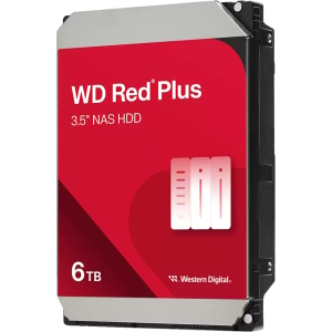 Жесткий диск HDD 6TB WD Red Plus NAS WD60EFZX, 128MB, 5600RPM, SATA3 6.0Gb/s, 3.5"