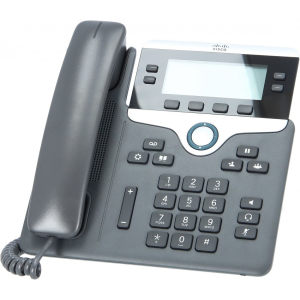 IP телефон Cisco CP-7841-K9, 4 линии SIP, 2 x GE PoE, LCD 396x162 BW, гарнитура RJ-9