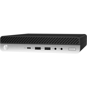 Мини ПК HP Desktop Mini 7ZC63US#ABA Intel Core i3-8100T (3.10GHz), 4GB DDR4, 128GB SSD, Intel UHD Gr...