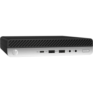 Мини ПК HP Desktop Mini 7ZC63US#ABA Intel Core i3-8100T (3.10GHz), 4GB DDR4, 128GB SSD, Intel UHD Gr...