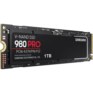Твердотельный накопитель SSD 1TB Samsung 980 PRO MZ-V8P1T0BW, M.2 2280 PCIe 4.0 x4 NVMe 1.3, Read/Wr...