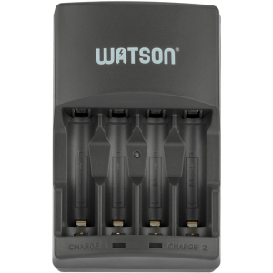Быстрое зарядное устройство Watson 4xAA/AAA, Ni-Cd, Ni-MH, 2.8V DC, 500mA + комплект аккумуляторов 8...