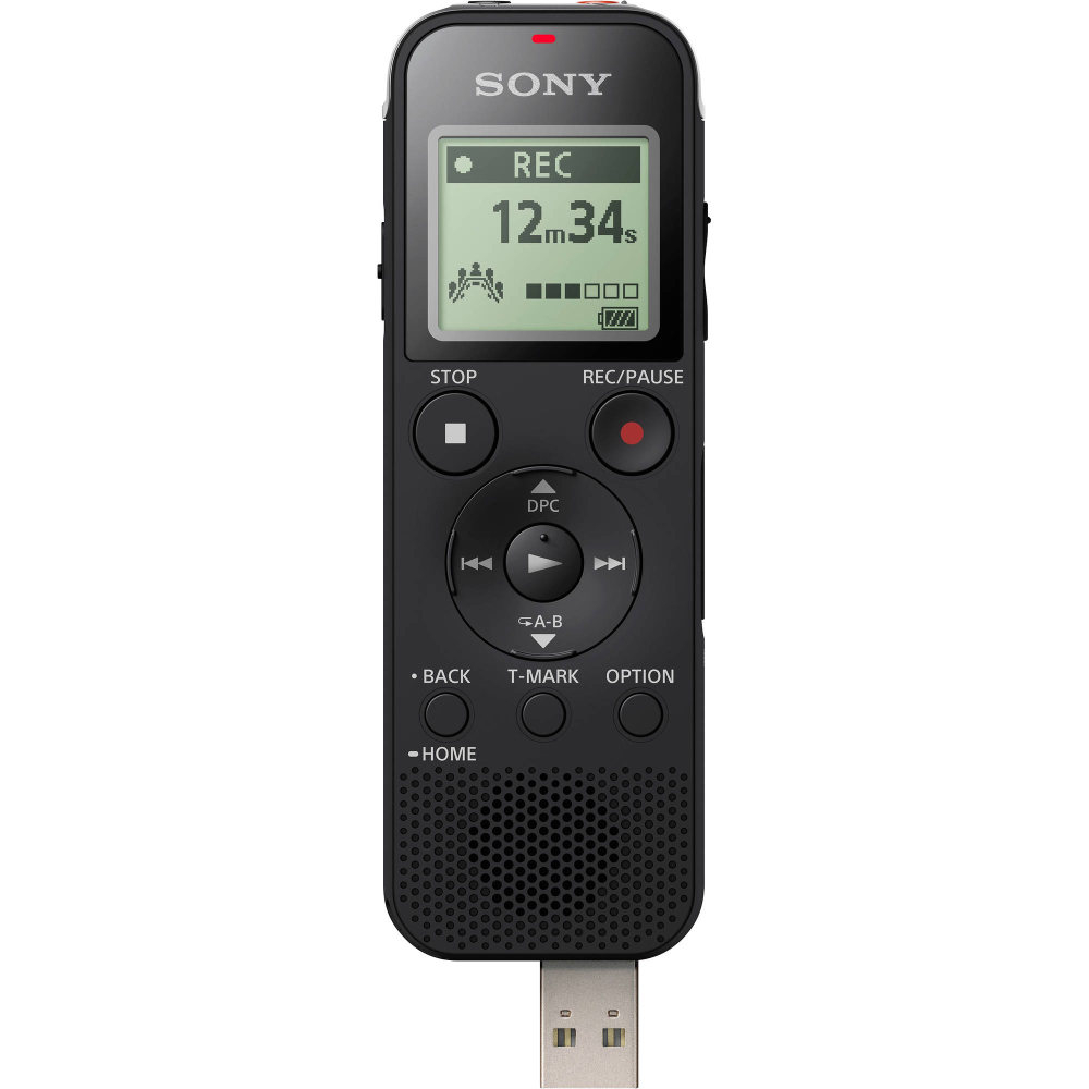 Диктофон SONY ICD-PX470, 4GB, Микрофон стереофонический, (MP3 48-192kbps/44.1kHz), (LPCM 16bit/44.1k...