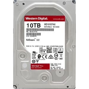 Жесткий диск HDD 10TB WD Red Plus NAS WD101EFBX, 256MB, 7200RPM, SATA3 6.0Gb/s, 3.5"