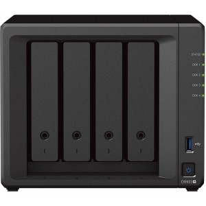 Сетевой накопитель (NAS) Synology DiskStation DS923+ AMD Ryzen R1600 (2.60-3.10GHz), 4GB DDR4, 4x3.5...