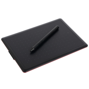 Цифровой графический планшет WACOM One by Small CTL472N, A6, USB, 2048 Pressure Levels, Black/Red+Wa...