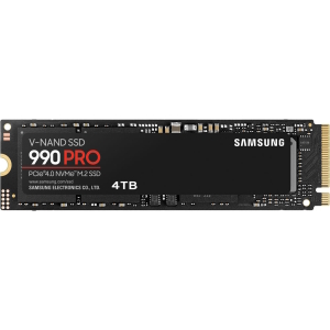 Твердотельный накопитель SSD 4TB Samsung 990 PRO MZ-V9P4T0B/AM, M.2 2280 PCIe 4.0 x4 NVMe 2.0, Read/...