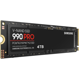 Твердотельный накопитель SSD 4TB Samsung 990 PRO MZ-V9P4T0B/AM, M.2 2280 PCIe 4.0 x4 NVMe 2.0, Read/...