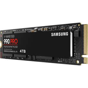 Твердотельный накопитель SSD 4TB Samsung 990 PRO MZ-V9P4T0B/AM, M.2 2280 PCIe 4.0 x4 NVMe 2.0, Read/...