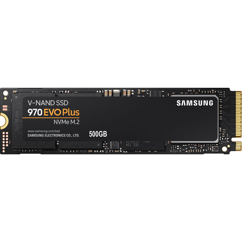 Твердотельный накопитель SSD 500GB Samsung 970 EVO Plus MZ-V7S500B/AM M.2 2280 PCIe 3.0 x4 NVMe 1.3,...