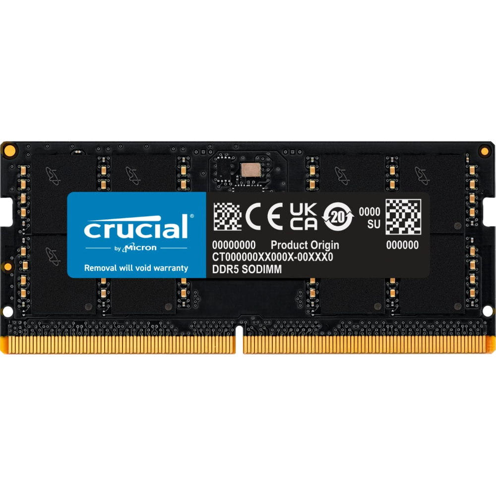 Память Crucial 16GB DDR5 4800MHz (PC-38400), SODIMM для ноутбука