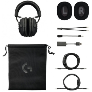 Наушники проводные Logitech G Pro X, накладные, съемный микрофон, DTS Headphone:X 2.0, BLUE VO!CE, д...