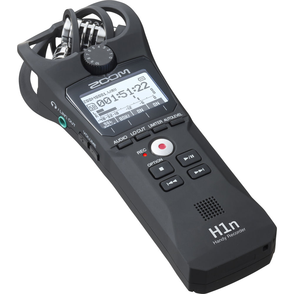 Диктофон Zoom H1n, 4GB, Микрофон стереофонический, 1.25" (96х64), (MP3 48-320kbps/44.1kHz), (WAV 16-...