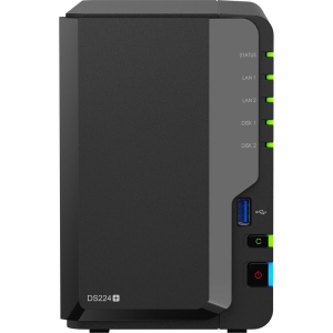 Сетевой накопитель (NAS) Synology DiskStation DS224+ Intel Celeron J4125 (2.00-2.70GHz), 2GB DDR4, 2...