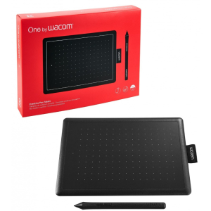 Цифровой графический планшет WACOM One by Small CTL472N, A6, USB, 2048 Pressure Levels, Black/Red+Wa...